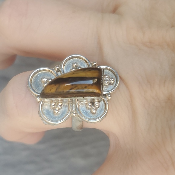 ***$15 Sale*** New Tiger Eye 925 Silver Ring. - Picture 4 of 12